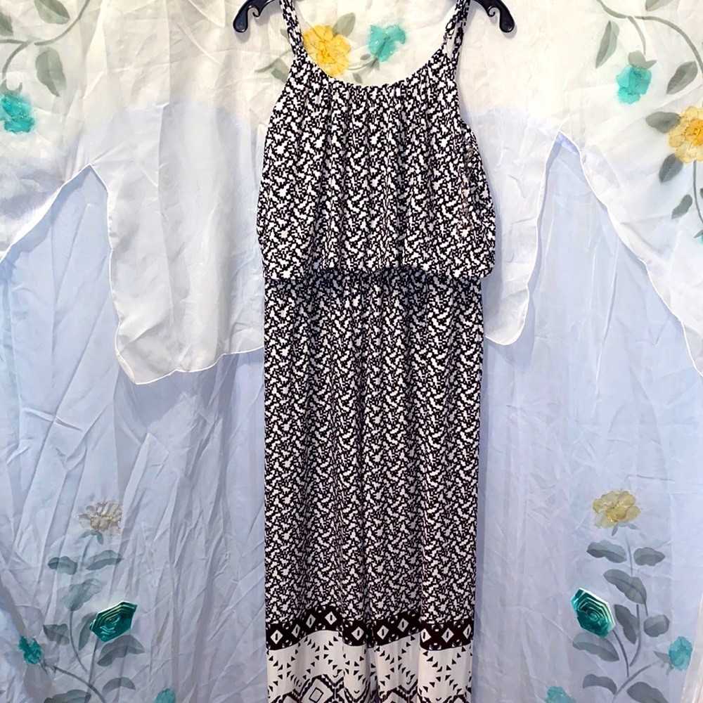 OWT MAGIC Black & White Strap Jumpsuit Sz XL